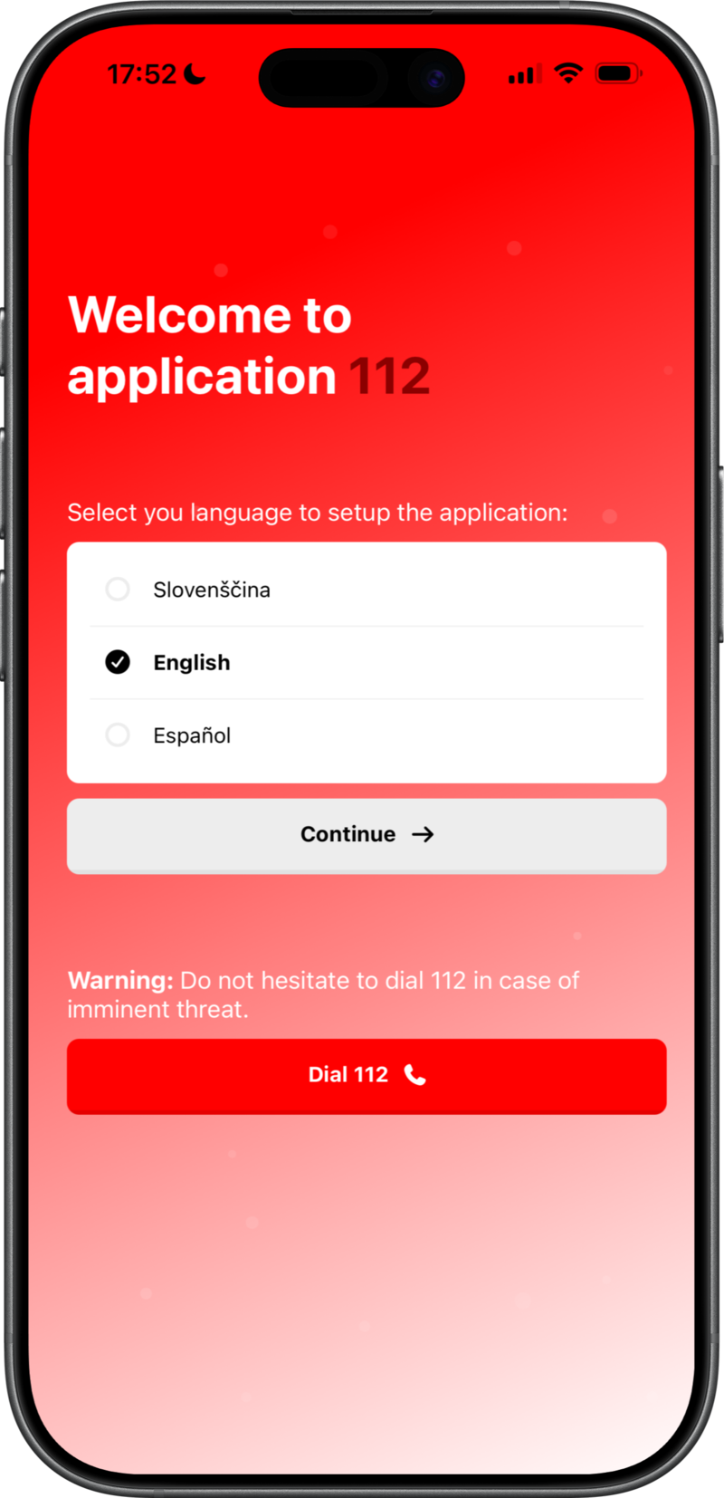 Home screen with map